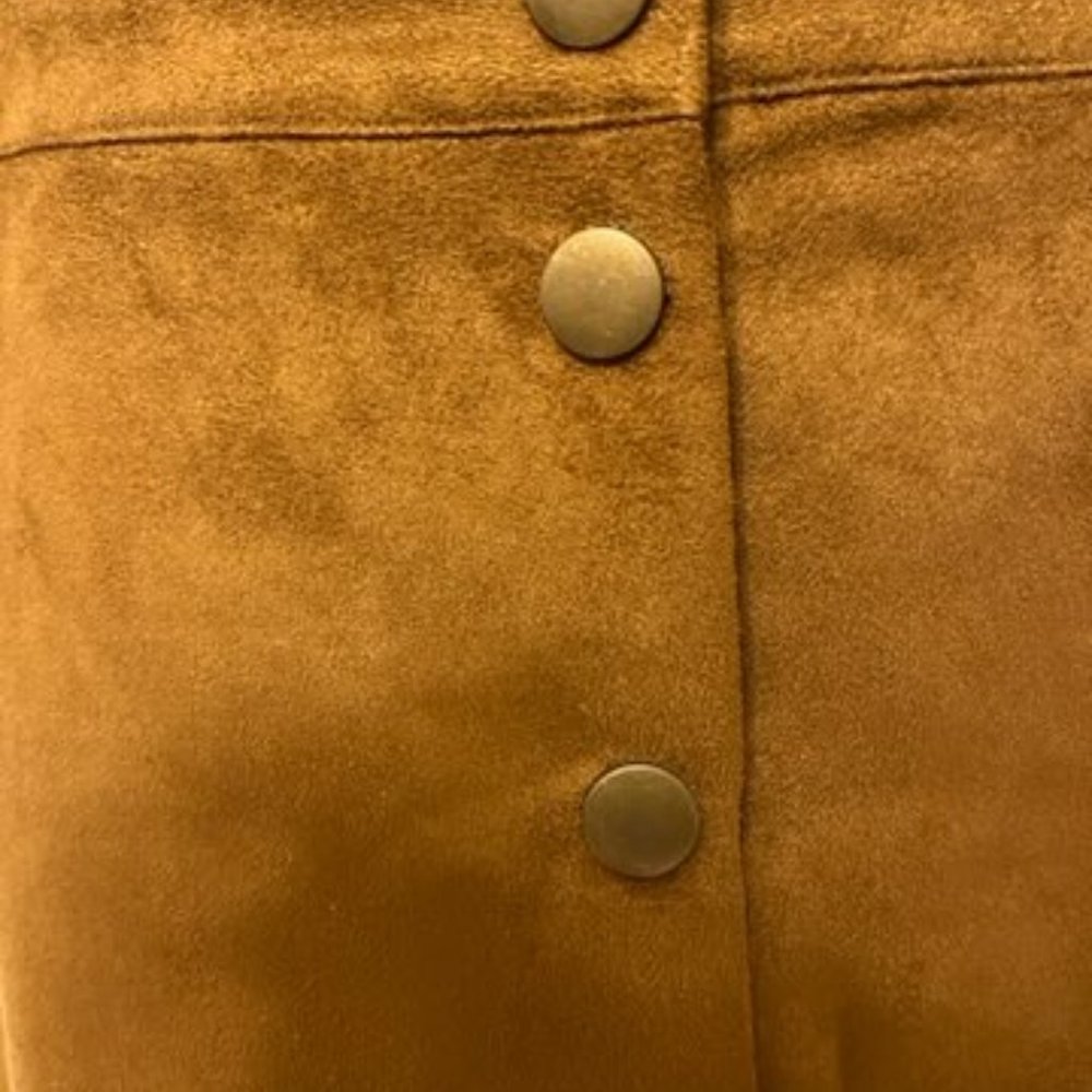 Old Navy Faux Suede Brown Skirt - Size 10 Great Condition - Picture 4 of 11